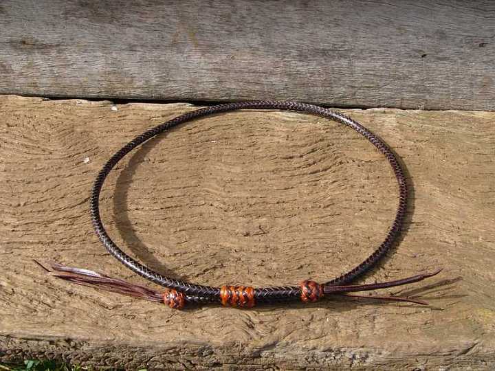craig seville hatband2-1.jpg - Custom made kangaroo hide hat band made by Kerri.